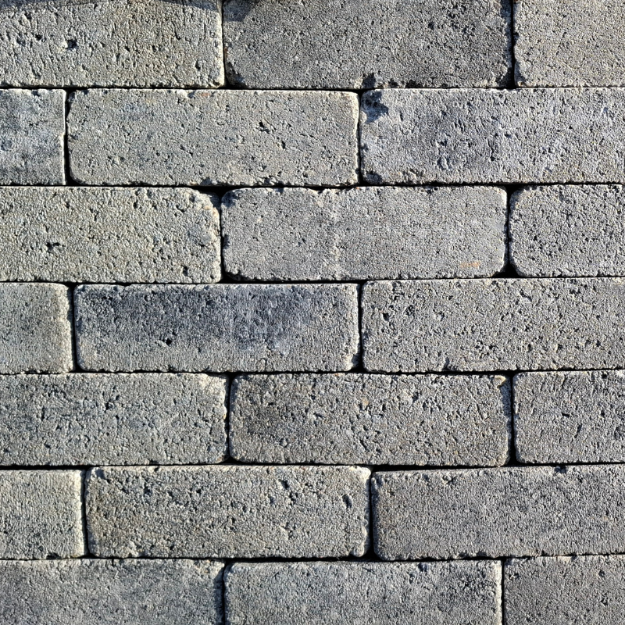 Afbeeldingen van Dikformaat Grijs/Zwart-getrommeld 20x6,5x6,5cm